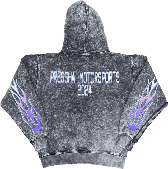 Acid Wash Motorsports Hoodie - The Code Clothing