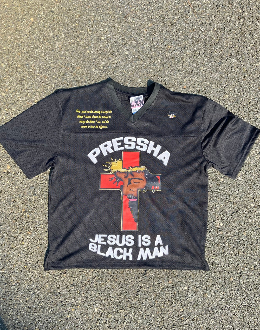 JESUS IS A BLACK MAN BOXY JER$EY - The Code Clothing