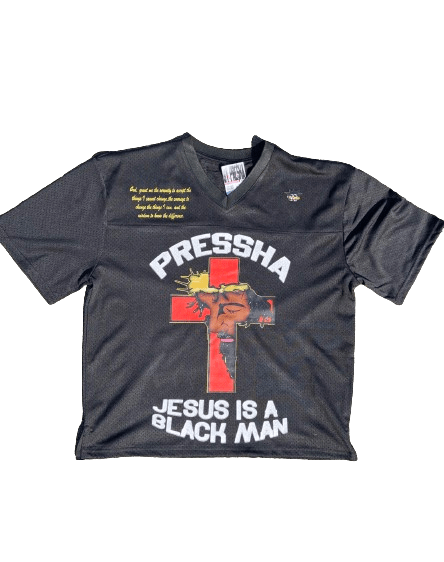 JESUS IS A BLACK MAN BOXY JER$EY - The Code Clothing