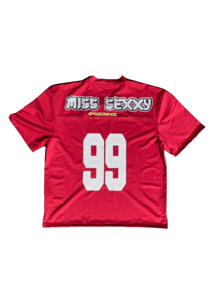 SEXXY RED BOXY JER$EY - The Code Clothing