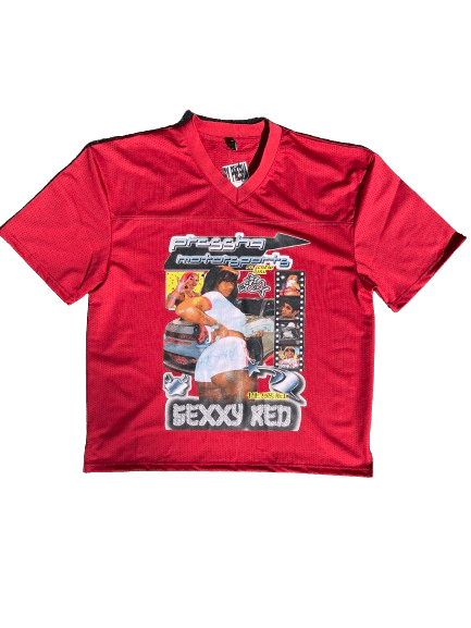 SEXXY RED BOXY JER$EY - The Code Clothing